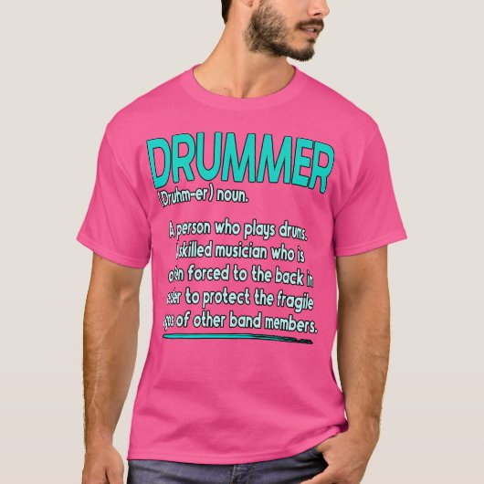 Drums Drummer Definition T-shirt (Voorkant)
