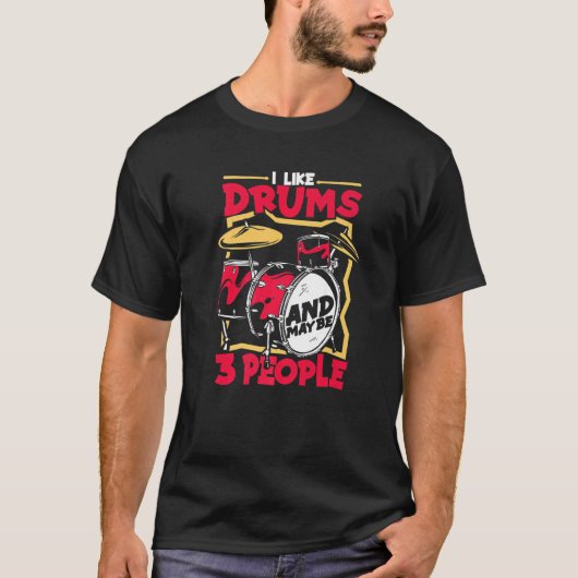 Drums Drummer Drum Kit T-shirt (Voorkant)