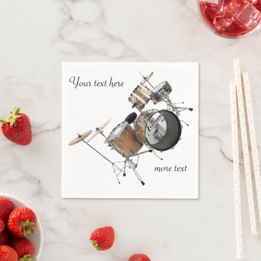 Drums Drummer Drum Set Band Musician Servetten (Insitu)