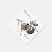Drums Drummer Drum Set Band Musician Servetten (Hoek)