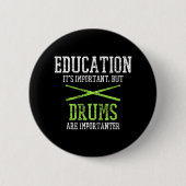 Drums Drummer Drummen Drumstel Drumsticks Ronde Button 5,7 Cm (Voorkant)