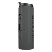 Drums Drummer Music Black Thermal Tumbler Thermosbeker (Geroteerd rechts)
