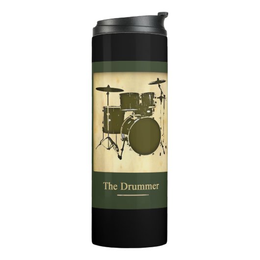 Drums Drummer Music Thermosbeker (Gedraaid links)