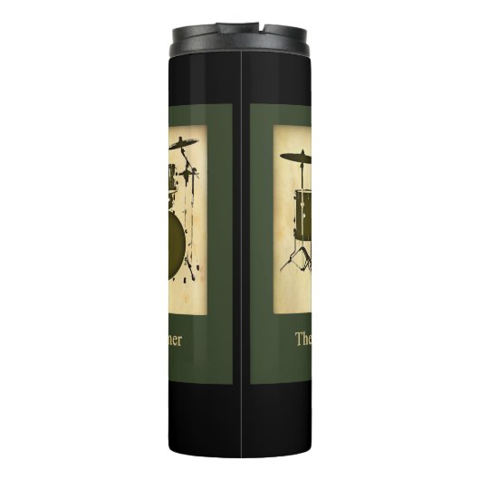 Drums Drummer Music Thermosbeker (Achterkant)