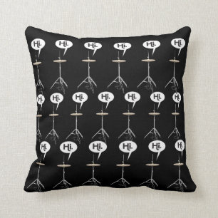 Drums Drummer Musician Hi-pet Cymbals Cool Black Kussen