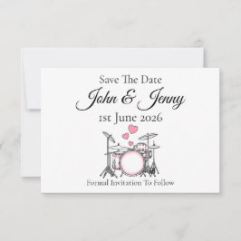 Drums Drummer Musician Wedding Save The Date