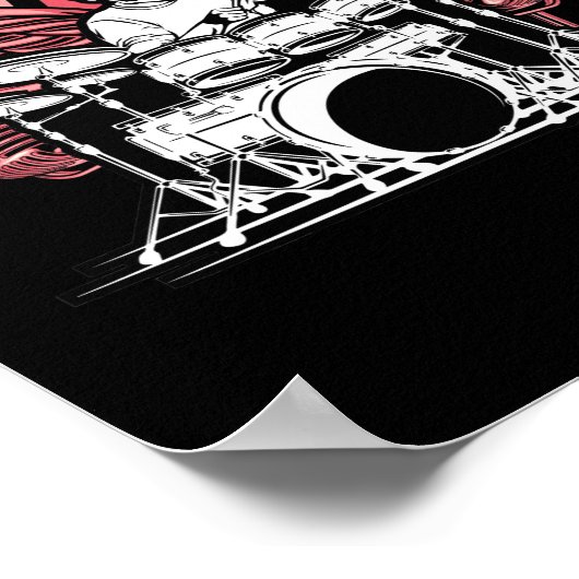 Drums Drummer Musicus Drumsticks Poster (Hoek)