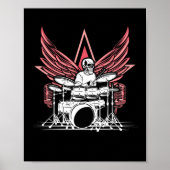 Drums Drummer Musicus Drumsticks Poster (Voorkant)