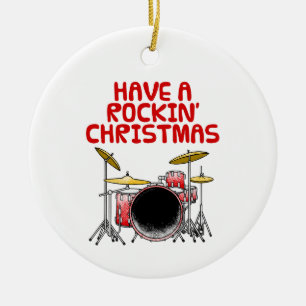 Drums Drummer Muzikant Kerstversiering Keramisch Ornament