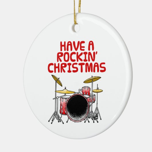 Drums Drummer Muzikant Kerstversiering Keramisch Ornament (Links)