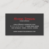 Drums Drummer Percussie Minimale Zwarte Muziek Coo Visitekaartje (Achterkant)