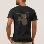 Drums. Drummer's. Muziek T-shirt (Achterkant)