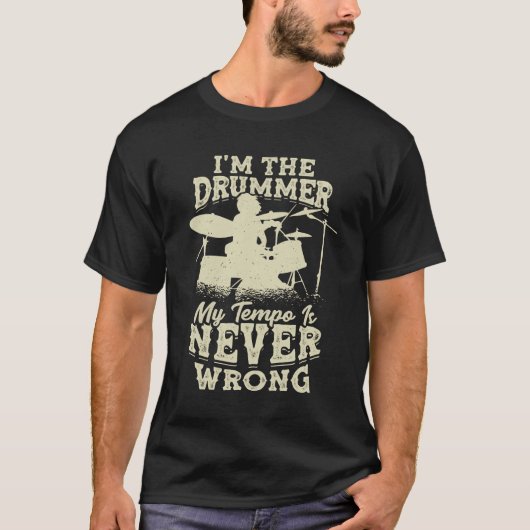 Drums Drumming Drummer Percussionist Gift T-shirt (Voorkant)