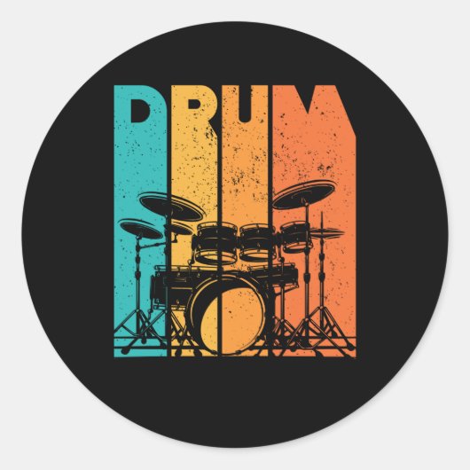 Drums | Drumming Lover Drummer Gift Ronde Sticker (Voorkant)