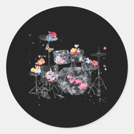 Drums drums voor drummer meisjes drums ronde sticker (Voorkant)