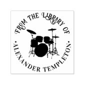 Drums Drumstel Muziekinstrument Bibliotheek Boek Zelfinktende Stempel (Design)