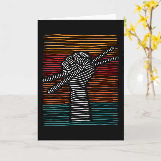 Drums Drumsticks Drummer Kaart (Gele Bloem)