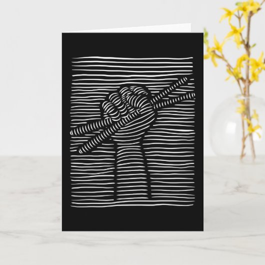 Drums Drumsticks Drummer Kaart (Gele Bloem)