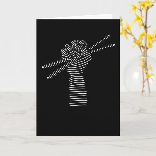 Drums Drumsticks Drummer Kaart (Gele Bloem)