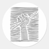 Drums Drumsticks Drummer Ronde Sticker (Voorkant)