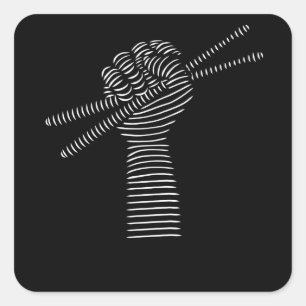 Drums Drumsticks Drummer Vierkante Sticker