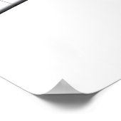 Drums en banner met pianotoetsenbord poster (Hoek)