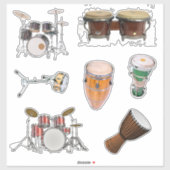 Drums en percussie Sticker Pack (Vel)