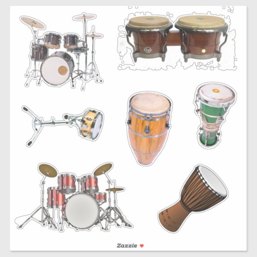 Drums en percussie Sticker Pack (Vel)