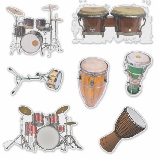 Drums en percussie Sticker Pack (Voorkant)