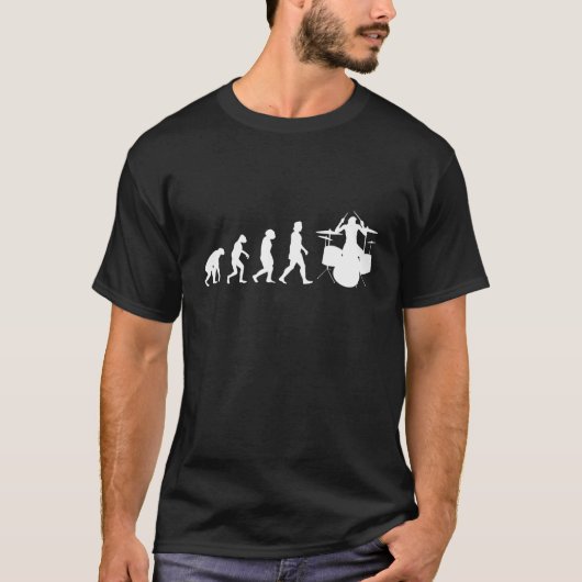 Drums Evolution Drummer Musician T-shirt (Voorkant)