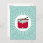 Drums Fun Turquoise Swirl Music Briefkaart (Voorkant / Achterkant)