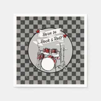 Drums Geboren in Rock & Roll Drummer Party Drum Ki Servet