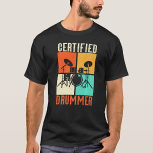 Drums Grunge Drumset Retro  Style Certified T-shirt