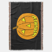Drums Halloween Pumpkin Deken (Voorkant Verticaal)