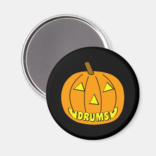 Drums Halloween Pumpkin Magneet (Voorkant / Achterkant)