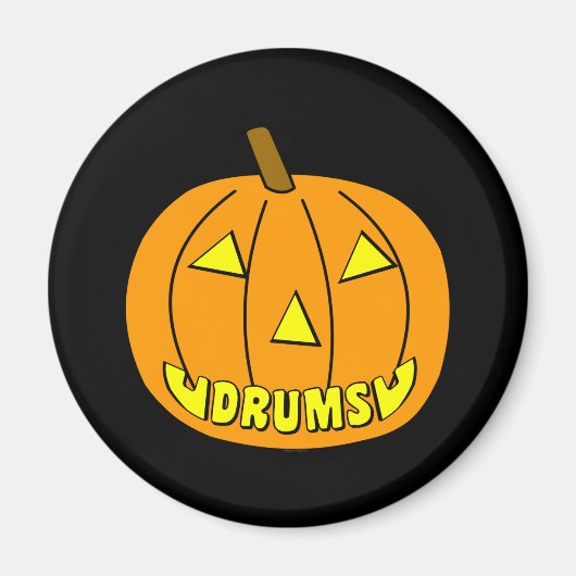 Drums Halloween Pumpkin Magneet (Voorkant)