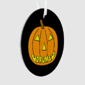 Drums Halloween Pumpkin Ornament (voorkant)