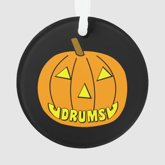 Drums Halloween Pumpkin Ornament (achterkant)