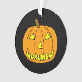 Drums Halloween Pumpkin Ornament (voorkant)