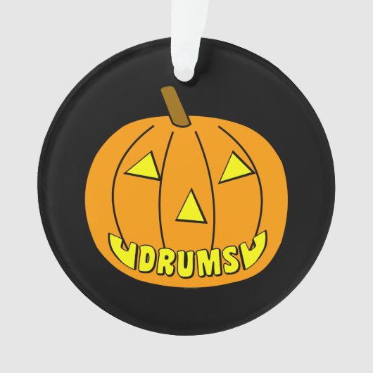 Drums Halloween Pumpkin Ornament (voorkant)