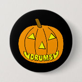 Drums Halloween Pumpkin Ronde Button 7,6 Cm (Voorkant)