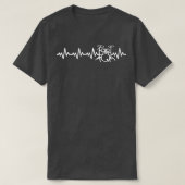 Drums Heartbeat Drummer Pulse Line Drumming Percus T-shirt (Design voorkant)