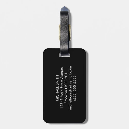 Drums Heartbeat Drummer Zwart Wit Aangepast Bagagelabel (Achterkant verticaal)