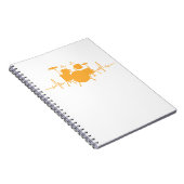 Drums Heartbeat - Funny drummer Notitieboek (Rechterzijde)