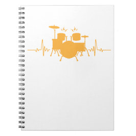 Drums Heartbeat - Funny drummer Notitieboek