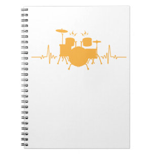 Drums Heartbeat - Funny drummer Notitieboek