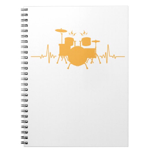 Drums Heartbeat - Funny drummer Notitieboek (Voorkant)