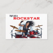 Drums Instructor Business Card Visitekaartje (Achterkant)