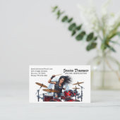 Drums Instructor Business Card Visitekaartje (Staand voorkant)