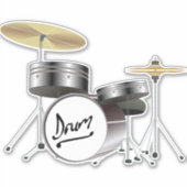 drums-instrumenten-muziekdrum sticker (Voorkant)